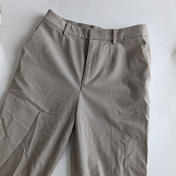 Uniqlo khaki high-waisted ankle pant trousers - Picture 1 of 8